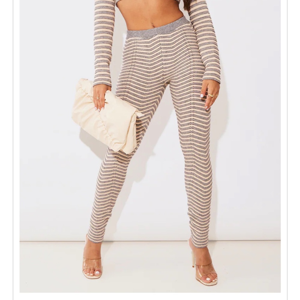 Striped sweater leggings